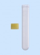 Röhrchen PS, mit Schraubverschluß beiliegend, 4 ml gelb, Maße 12 x 75