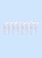 8er PCR Streifen 0,2 ml mit einzeln anhängendem Deckel, flach, natur, h i g h Profile