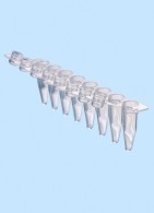 8er PCR Streifen 0,2 ml mit einzeln anhängendem Deckel, domförmig, natur