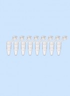 8er PCR Streifen 0,2 ml mit einzeln anhängendem Deckel, flach, natur, L o w  Profile