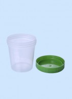 Urinbecher mit Schraubverschluß 125 ml, grüner Deckel beiliegend