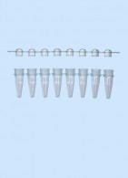 PCR-8er Streifen mit PCR-8er Deckelstreifen, grün, RNase/DNase frei