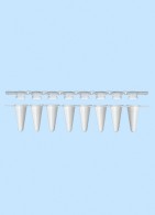 PCR-8er Streifen mit PCR-8er Deckelstreifen, weiss, Low Profile, RNase/DNase frei, kompatibel mit allen qPCR - Geräten ( ABI, PRISM, BioRad )