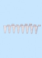 8er PCR Streifen 0,1 ml mit einzeln anhängendem Deckel, flach, natur, L o w  Profile