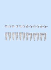 12er PCR Streifen 0,2 ml mit Deckelstreifen, natur