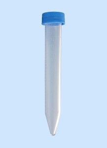 Röhrchen mit Schraubverschluß 15 ml, blau, DNase/RNase, DNA, pyrogen frei, steril, Maße 17 x 120