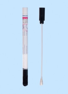 Abstrichröhrchen mit Amies-Kohle, Kunststoffstab, Baumwollwatte, steril