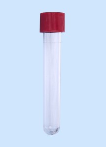 Röhrchen mit Schraubverschluß 10 ml, steril,einzeln Steril eingeblistert, Maße 16 x 100