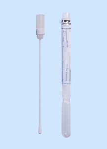 Abstrichröhrchen ohne Transportmedium, Kunststoffstab, steril