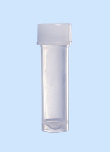 Röhrchen mit Schraubverschluß moniert, natur, 15 ml, Maße 20 x 76