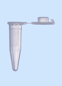 PCR - Gefäße 0,5 ml flacher Deckel, safety Verschluss, natur, RNase / DNase frei